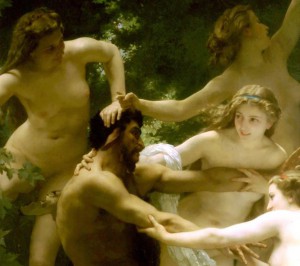 Nymphs and Satyr - Detail - William Adolphe Bouguereau - 1873
