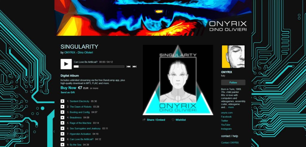 ONYRIX / Dino Olivieri - Singularity Album Screenshot